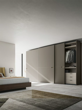 MASTER SLIDING - Sectional wooden wardrobe with sliding doors by Santalucia Mobili - view 3